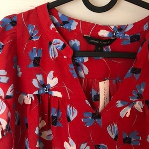 Banana Republic red blouse